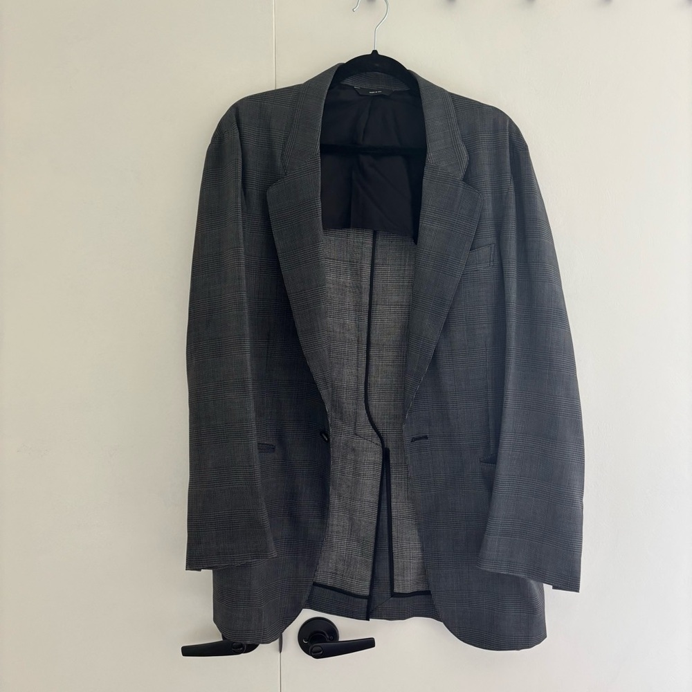 R13 SW Grey Check Oversized Women’s Blazer